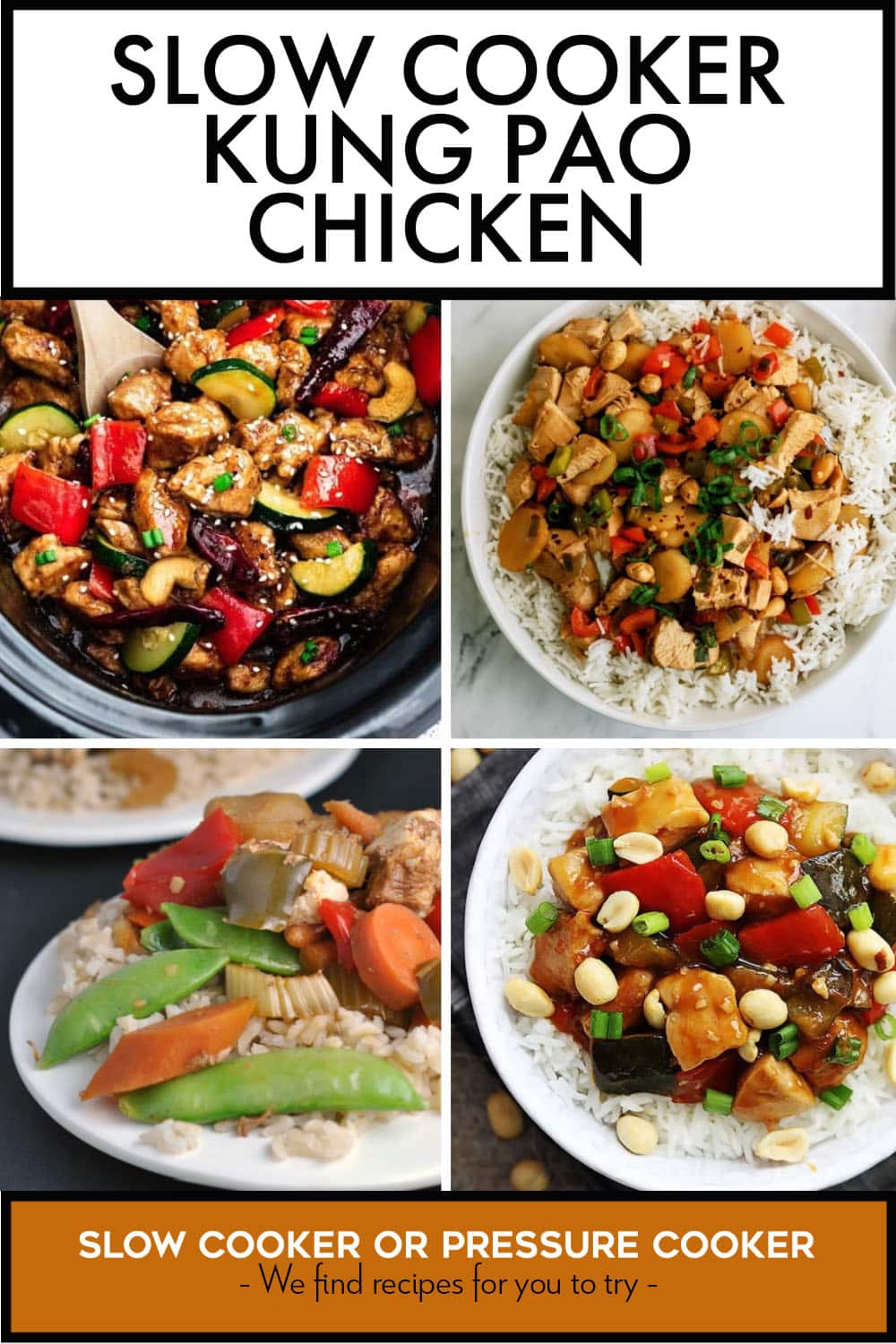 Pinterest image of Slow Cooker Kung Pao Chicken