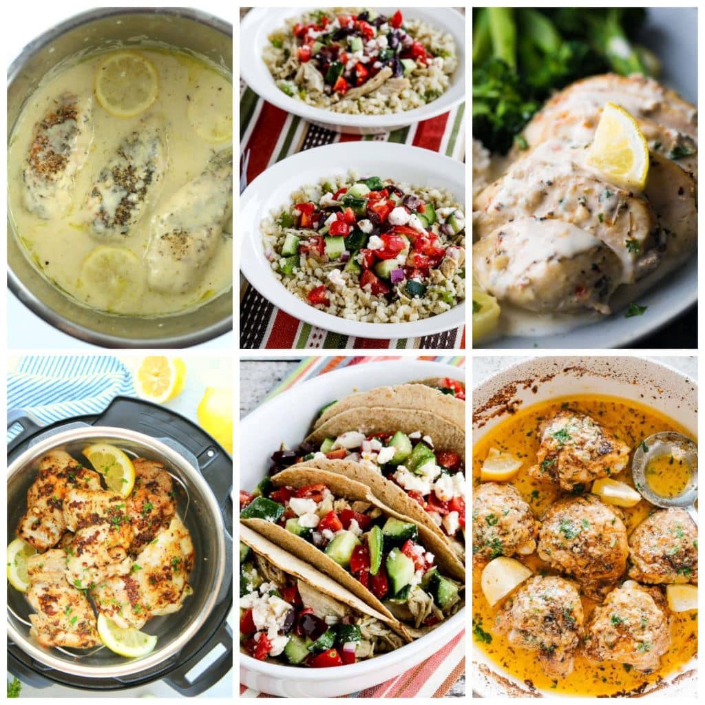 Instant Pot Lemon Chicken Recipes collage showing featured recipes.
