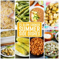 25 Slow Cooker Summer Side Dishes collage of featured recipes