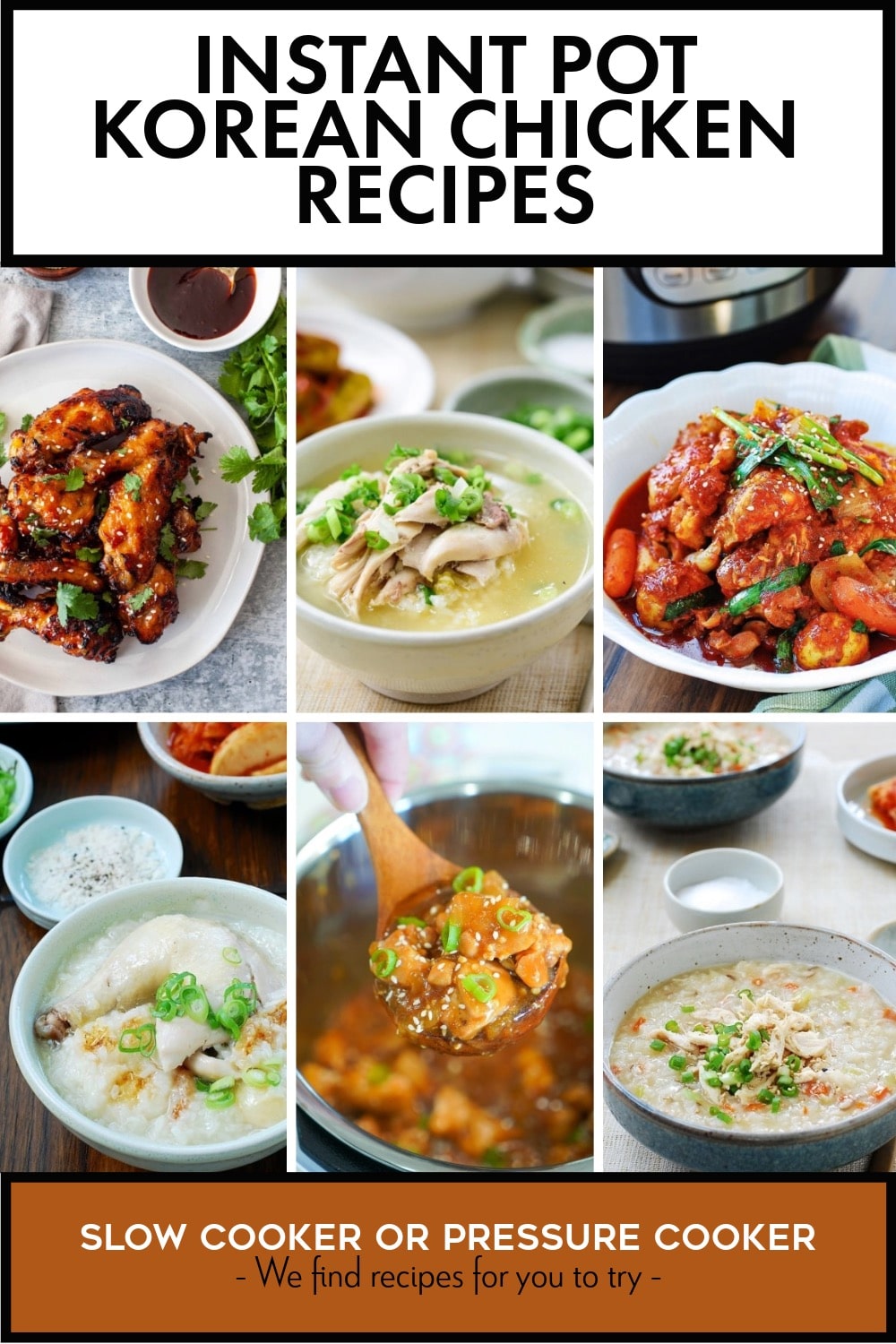 Pinterest image of Instant Pot Korean Chicken Recipes