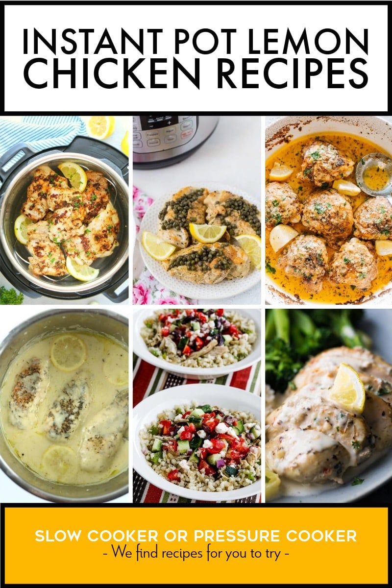 Pinterest image of Instant Pot Lemon Chicken Recipes
