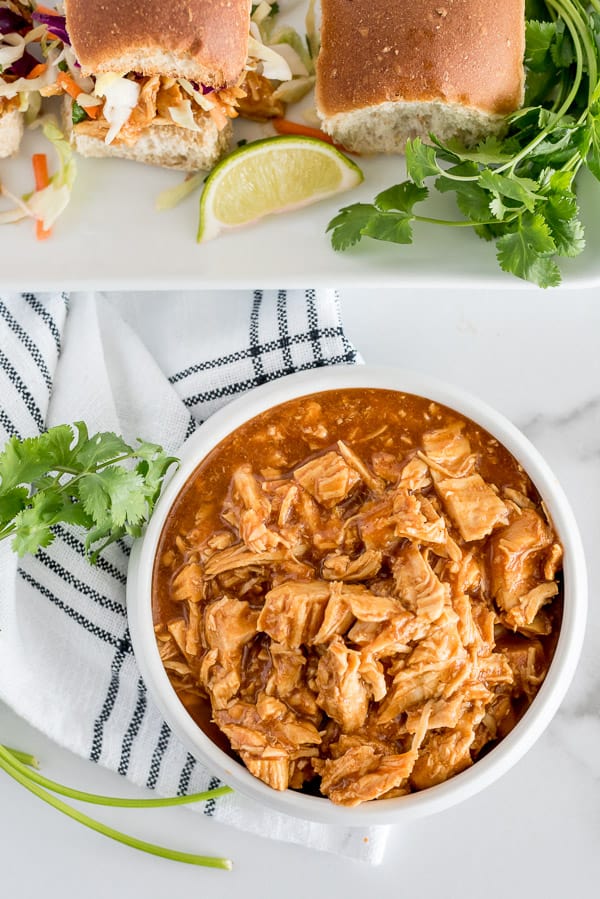Instant Pot BBQ Pulled Chicken from Tidbits