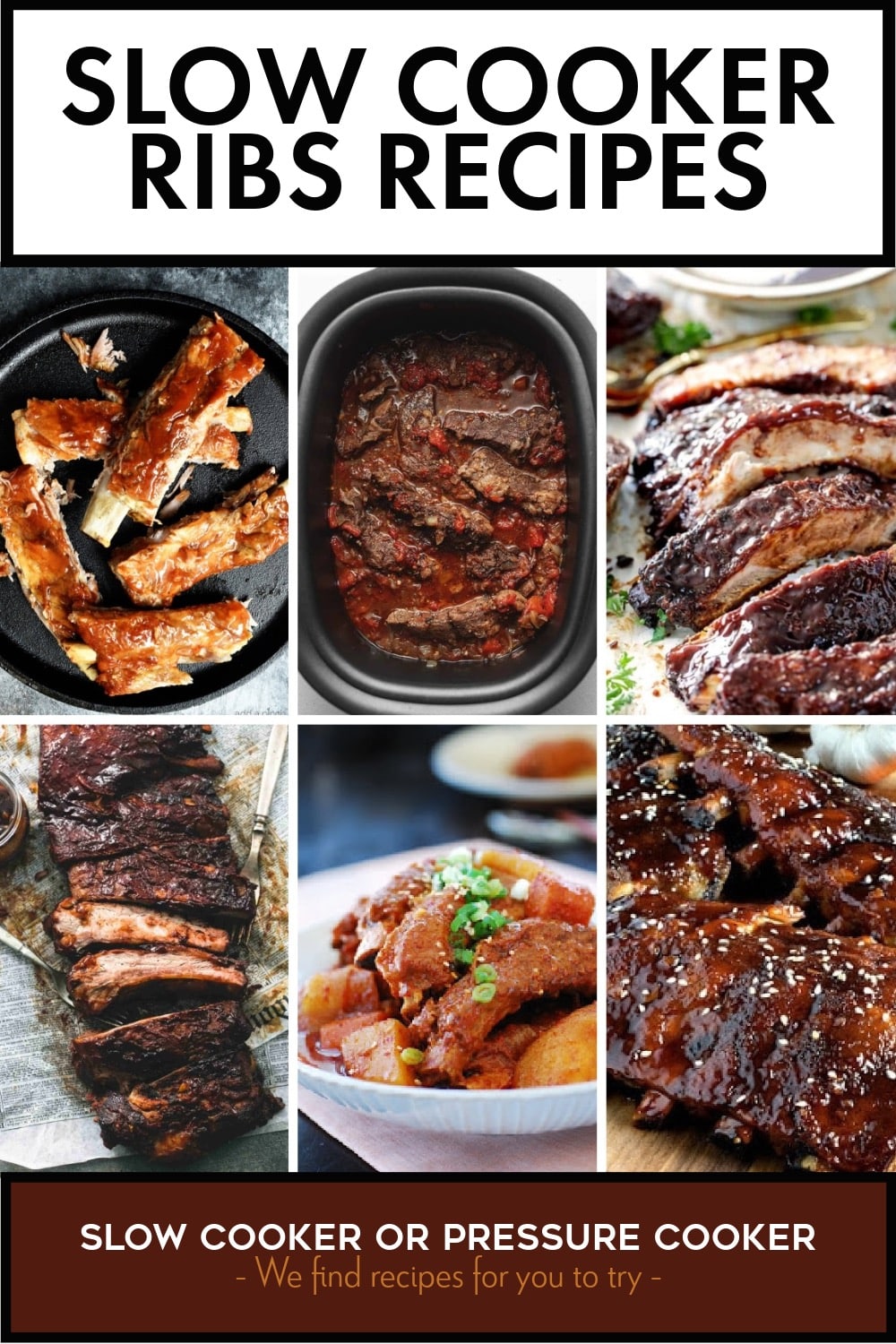 Pinterest image of Slow Cooker Ribs Recipes