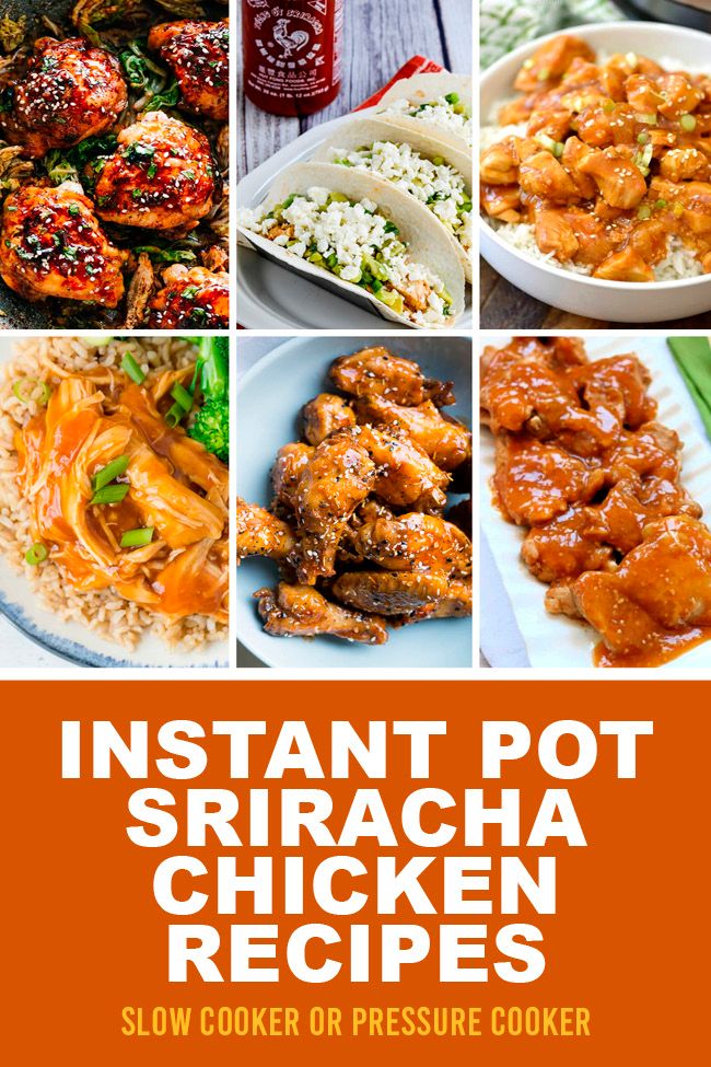 Instant Pot Sriracha Chicken Recipes Pinterest image