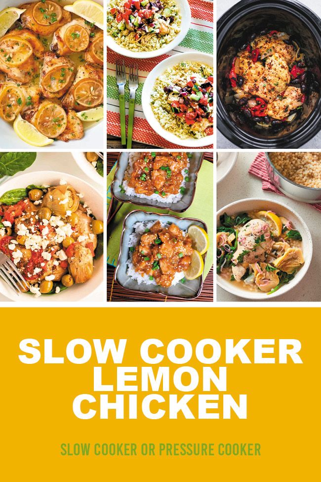 Slow Cooker Lemon Chicken Pinterest image