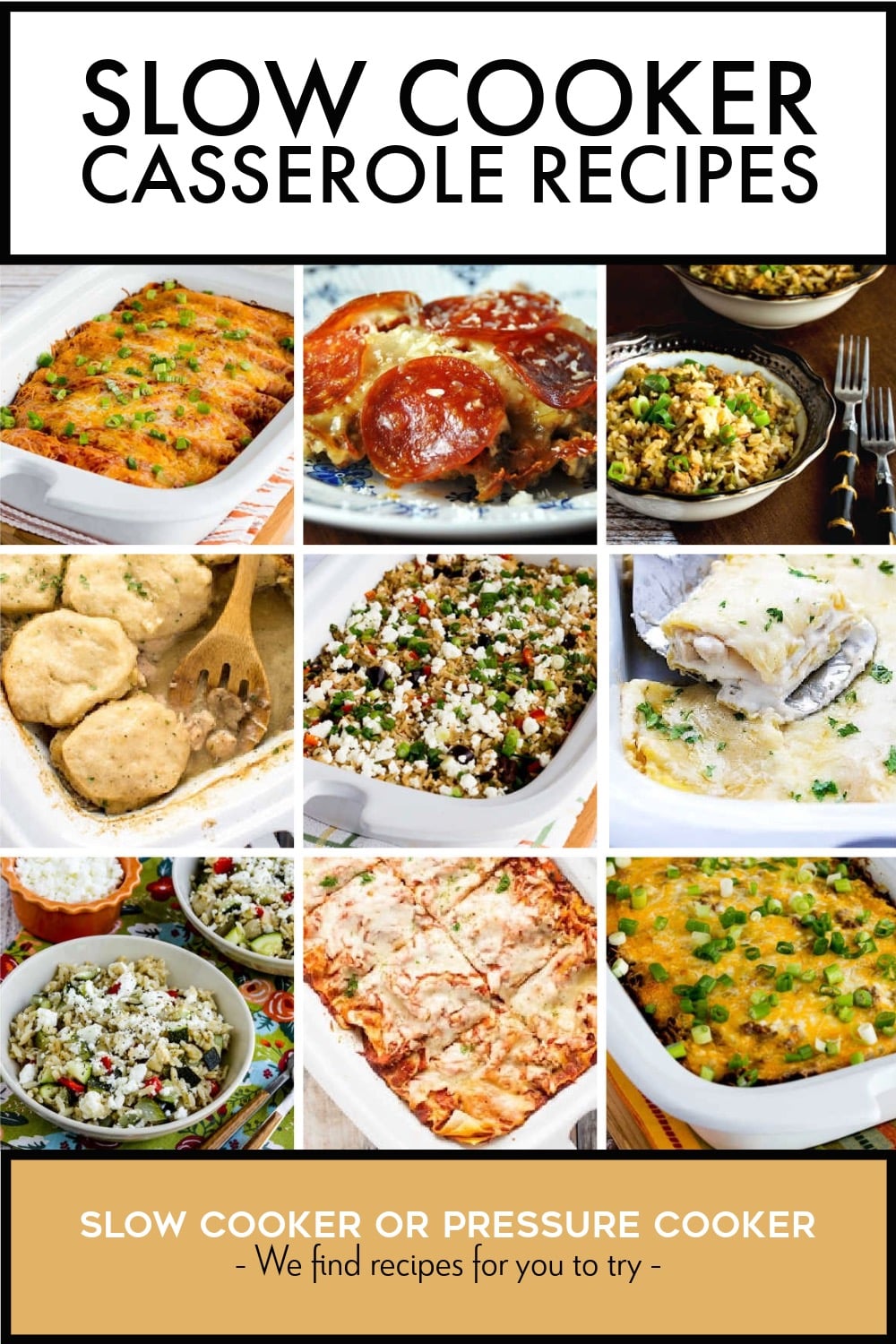 Pinterest image of Slow Cooker Casserole Recipes