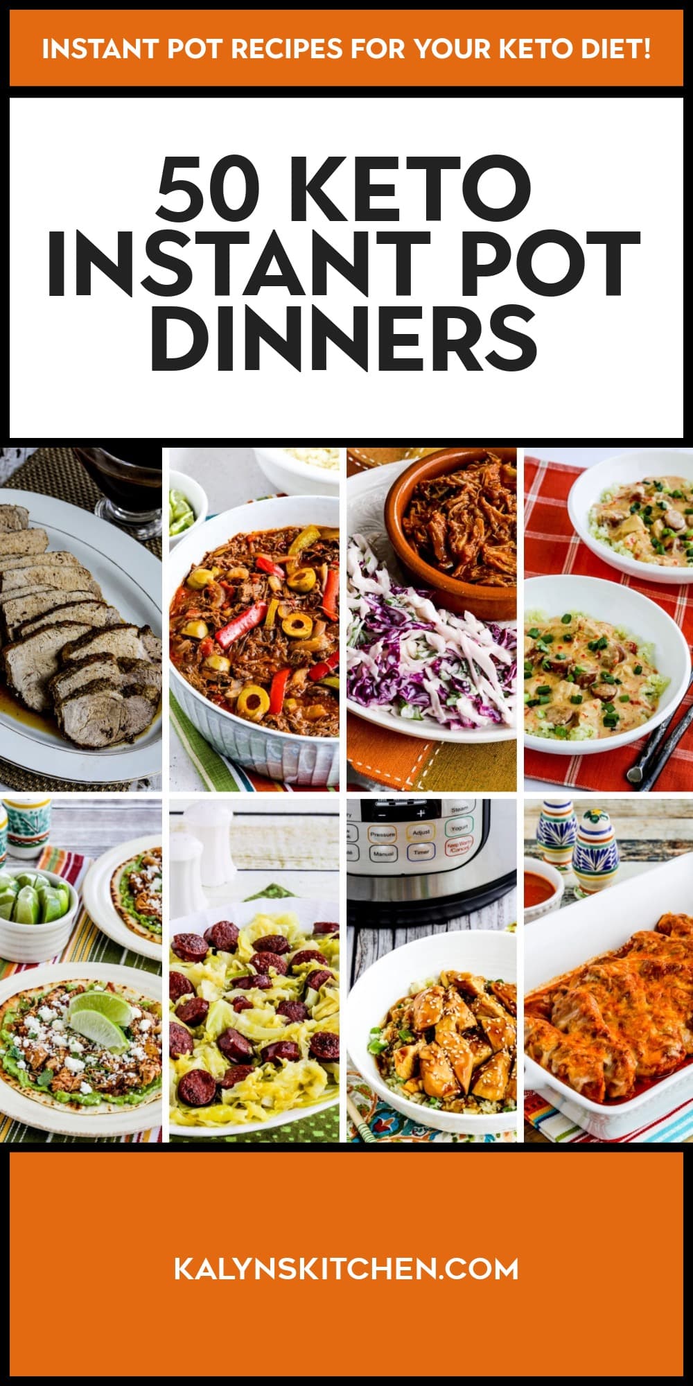 Pinterest image of 50 Keto Instant Pot Dinners