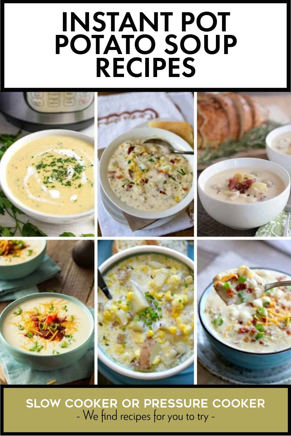 Pinterest image of Instant Pot Potato Soup Recipes