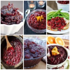 Slow Cooker Cranberry Sauce Recipes collage of featured recipes