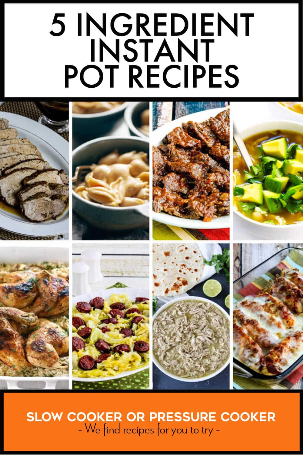 Pinterest image of 5 Ingredient Instant Pot Recipes