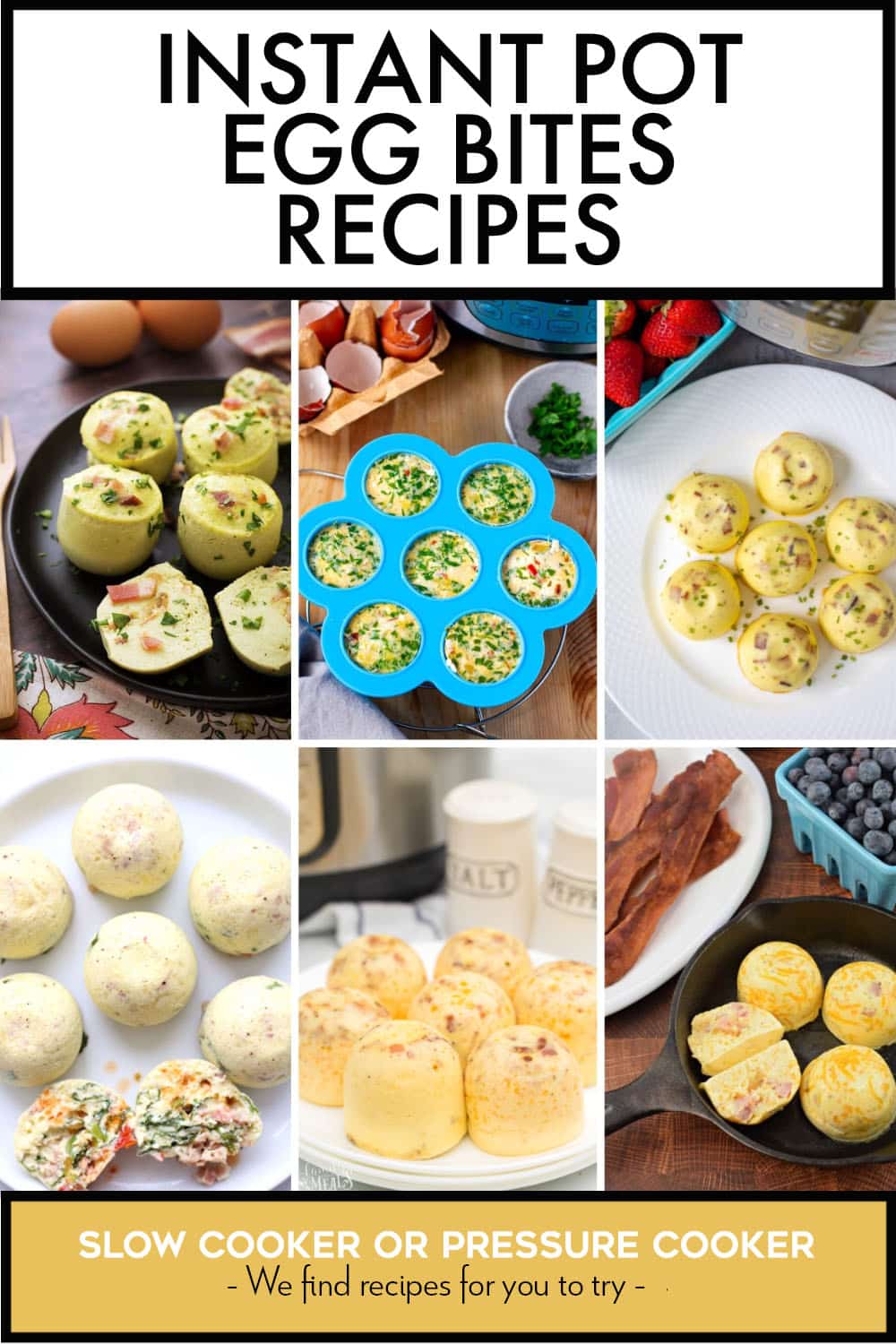 Pinterest image of Instant Pot Egg Bites Recipes