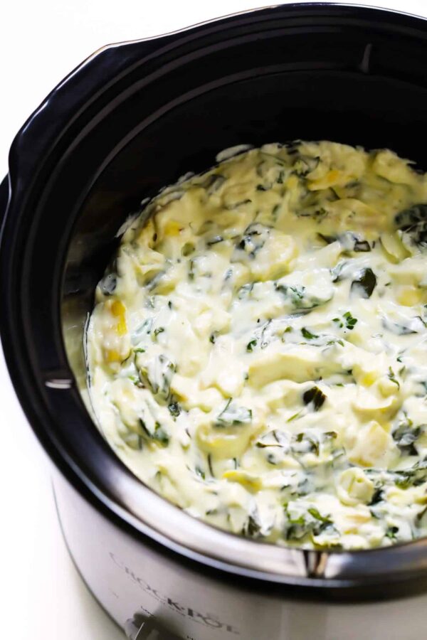 Slow Cooker Spinach Artichoke Dip from Gimme Some Oven