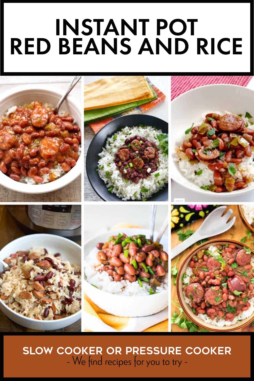 Pinterest image of Instant Pot Red Beans and Rice