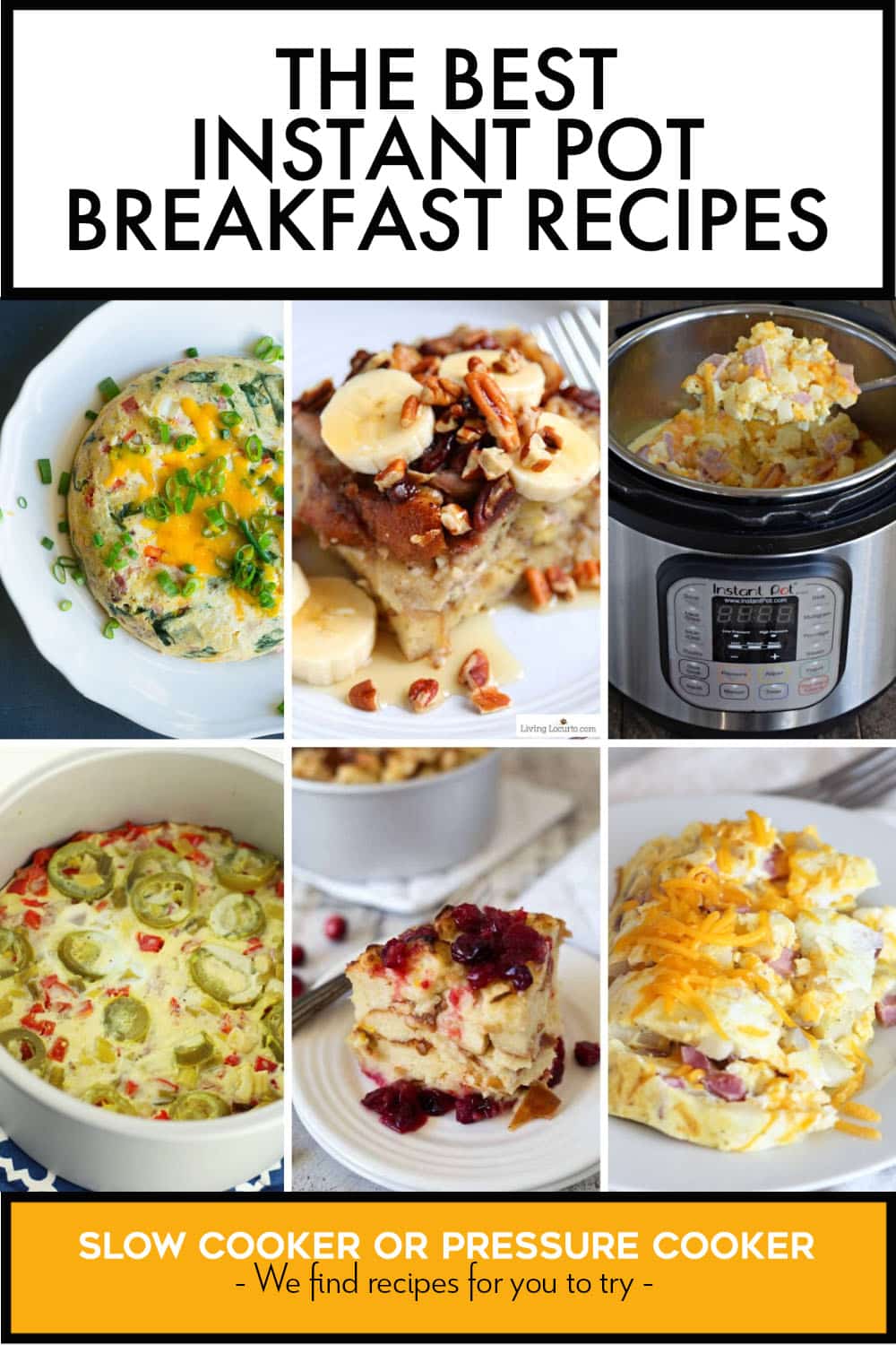 Pinterest image of The BEST Instant Pot Breakfast Recipes