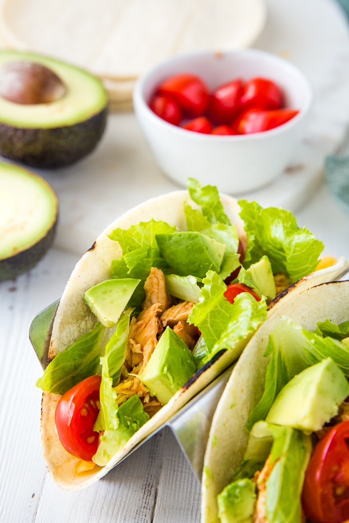 Crockpot Shredded BBQ Chicken Tacos from Eazy Peaszy Mealz
