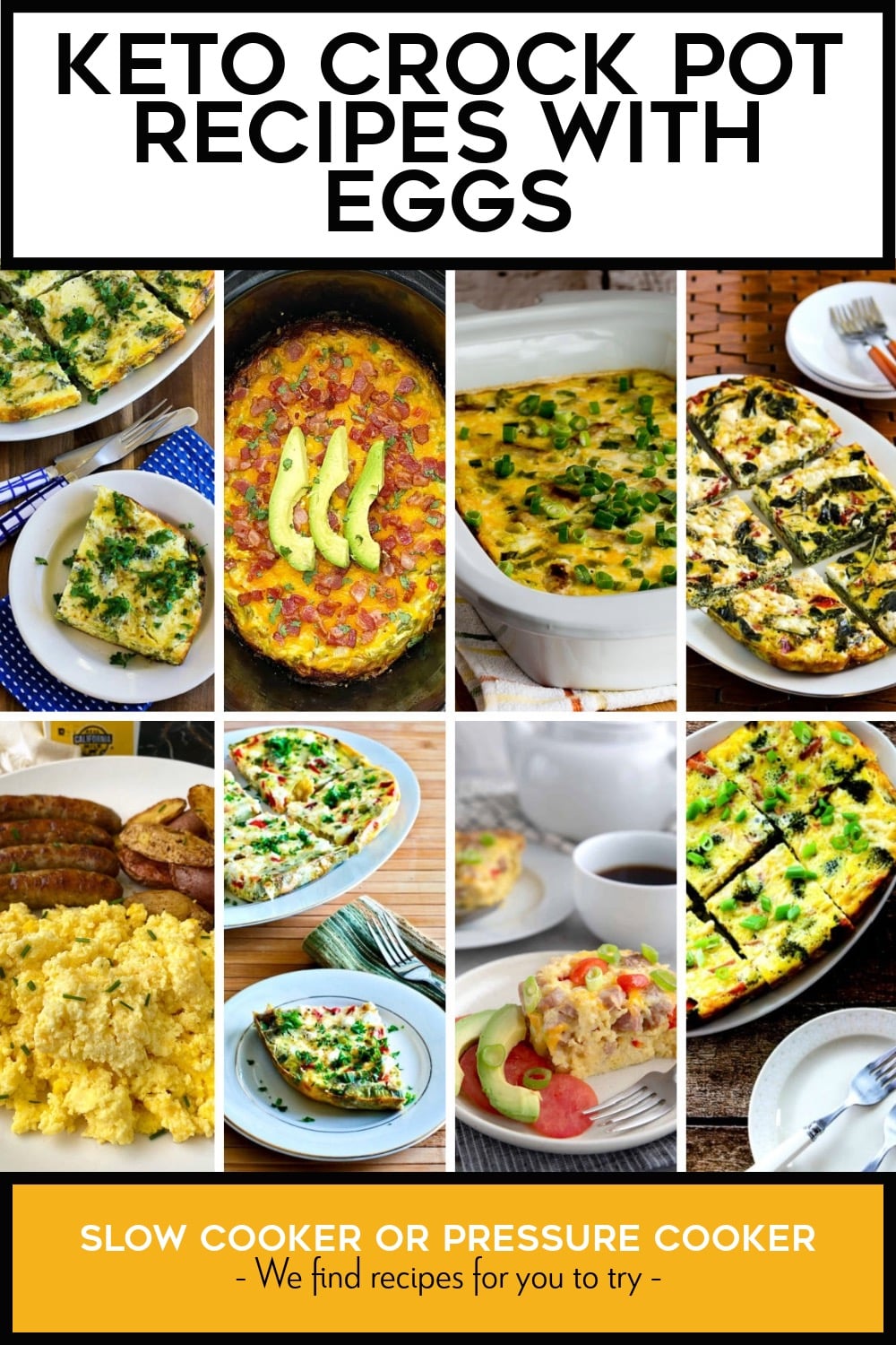 Pinterest image of Keto Crock Pot Recipes with Eggs