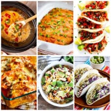Slow Cooker Mexican Chicken collage photo showing featured recipes.