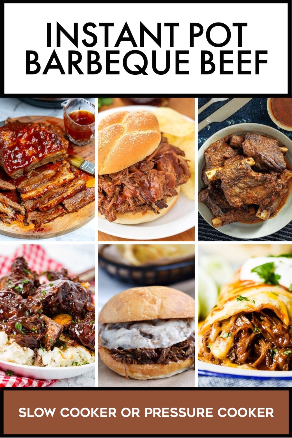 Pinterest image of Instant Pot BBQ Beef