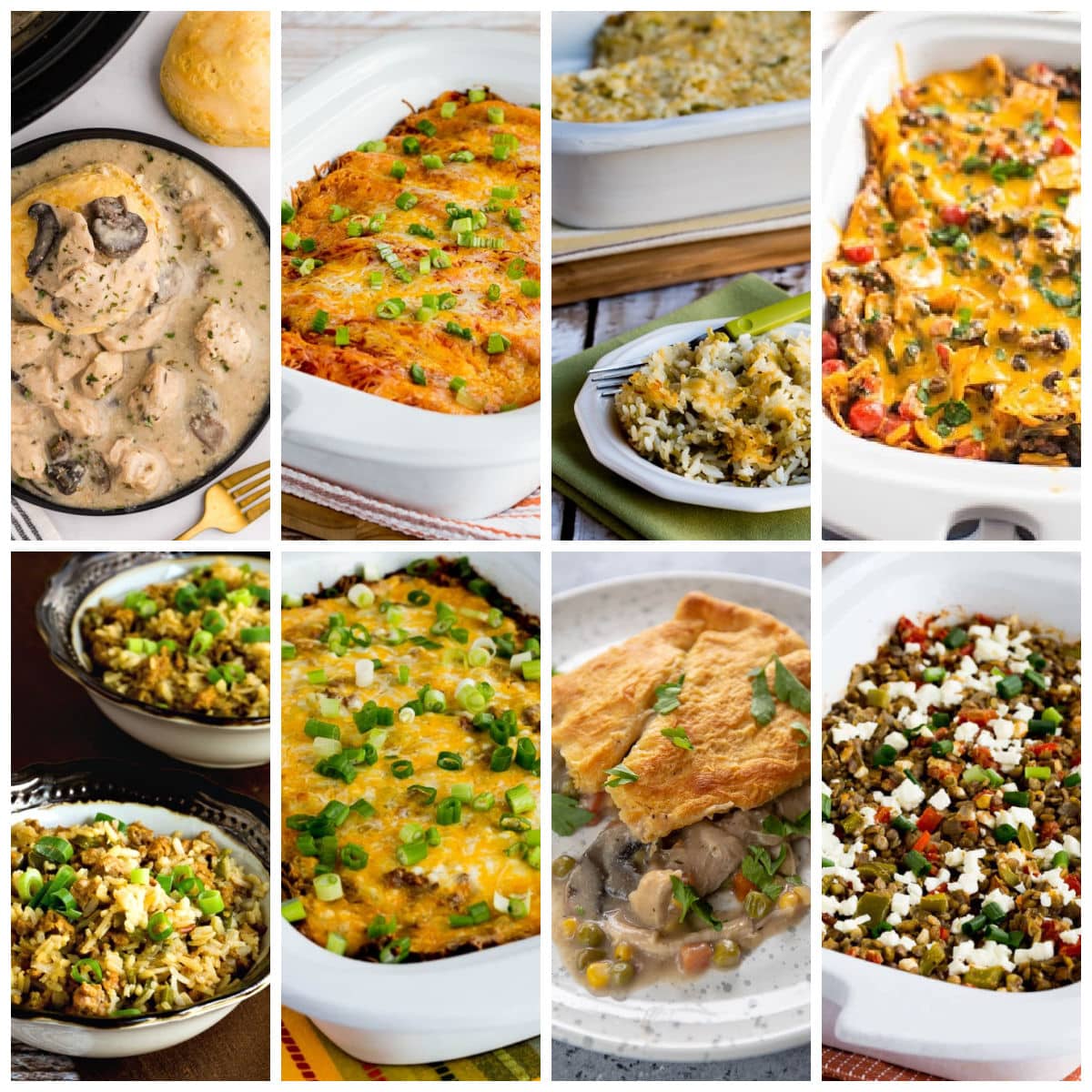Slow Cooker Casserole Recipes collage showing featured recipes.