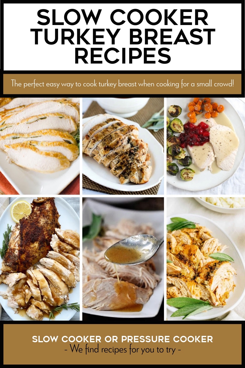 Pinterest image of Slow Cooker Turkey Breast Recipes