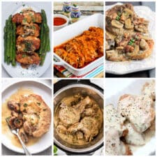 Instant Pot Pork Chops Recipes collage photo of featured recipes.