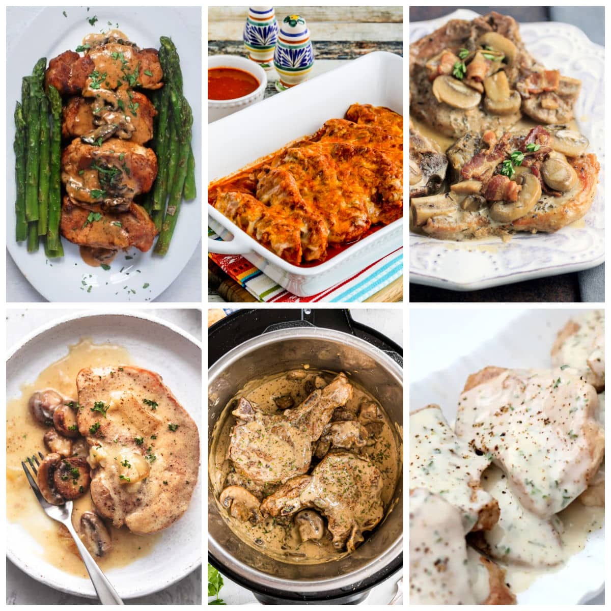 Instant Pot Pork Chops Recipes collage photo of featured recipes.