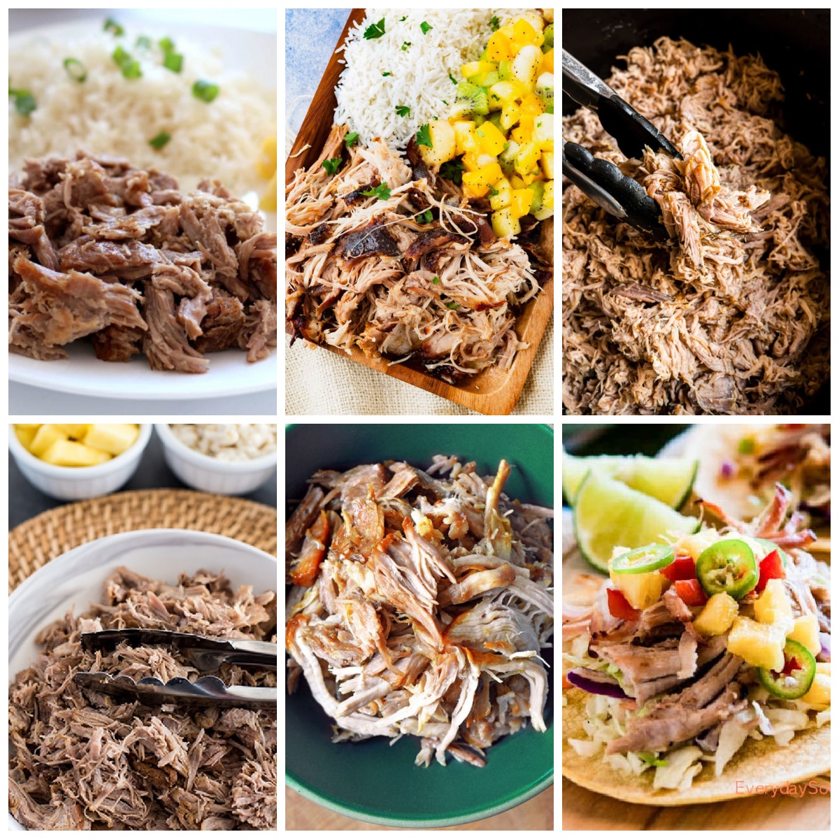 Slow Cooker and Instant Pot Kahlua Pork recipes collage showing featured recipes.