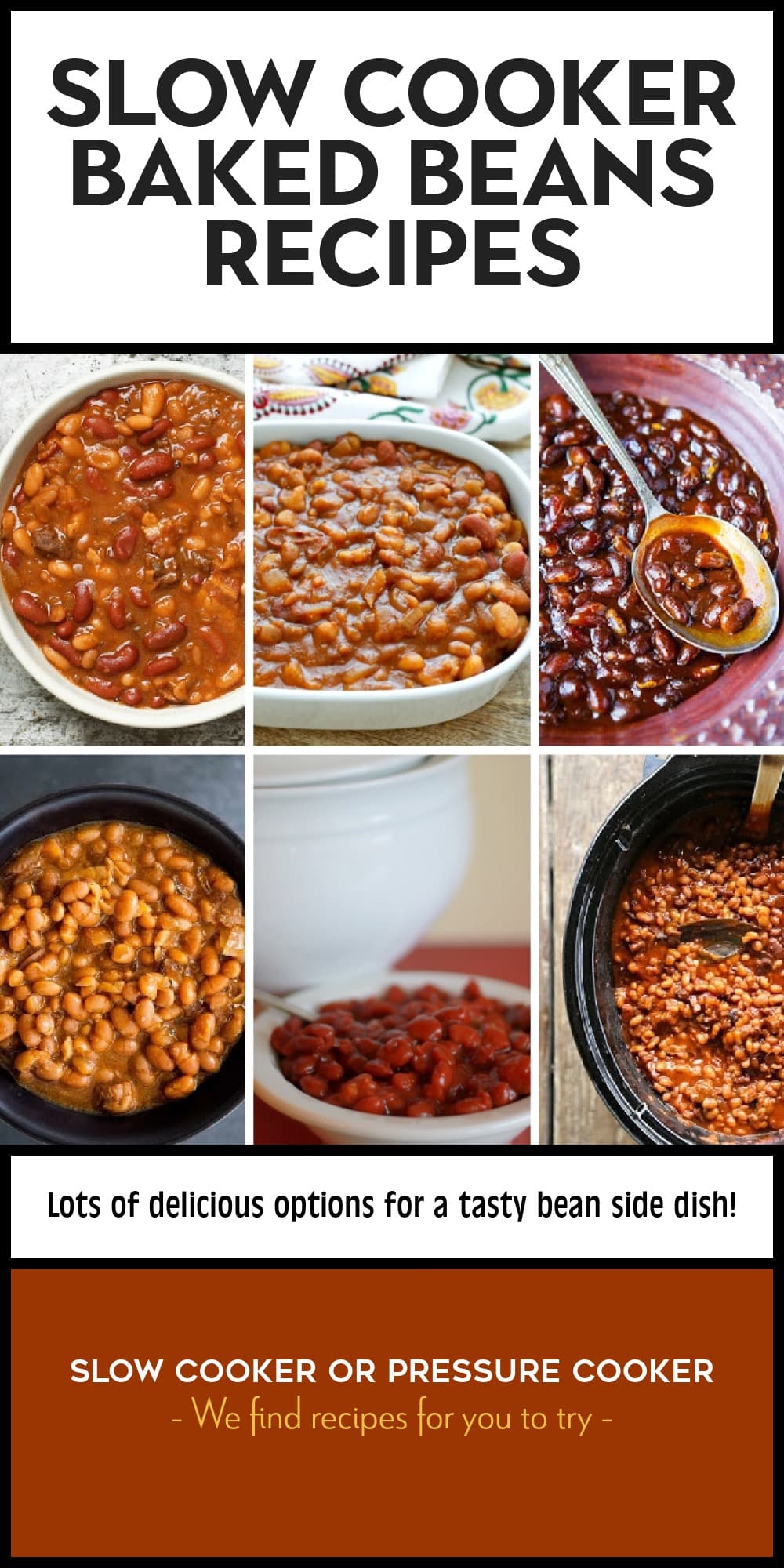 Pinterest image of Slow Cooker Baked Beans Recipes
