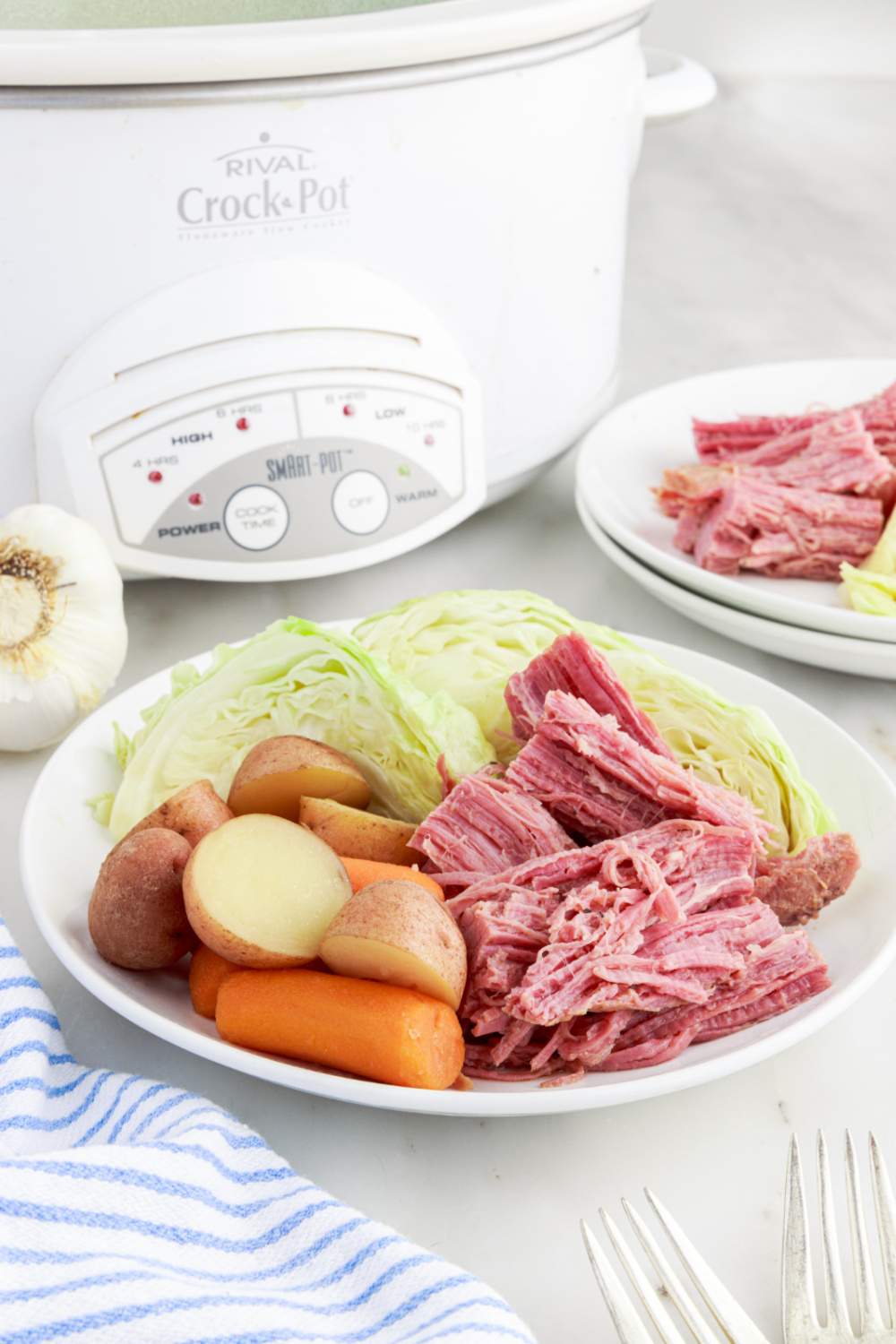 CrockPot Corned Beef and Cabbage from Family Fresh Meals.