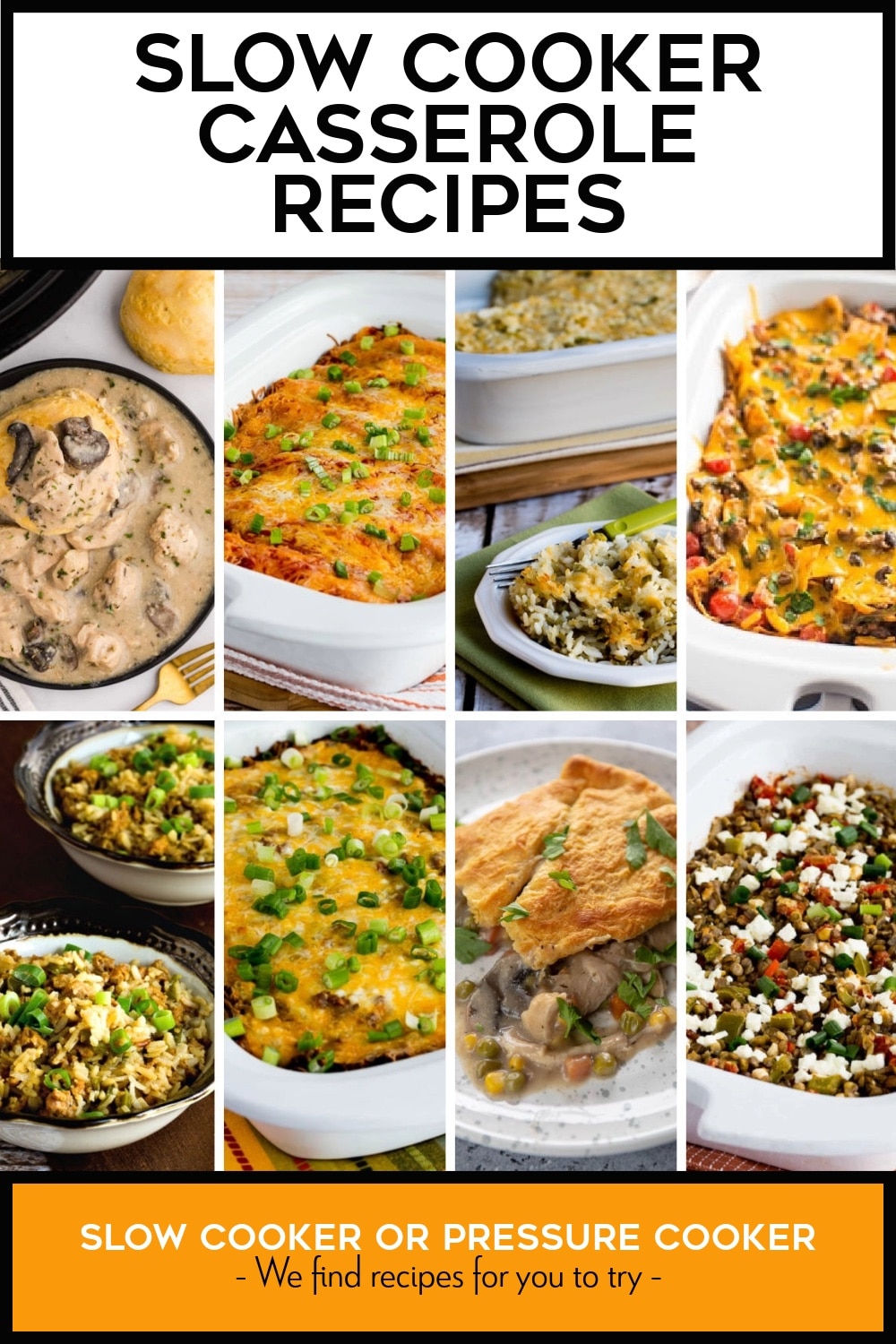 Pinterest image of Slow Cooker Casserole Recipes