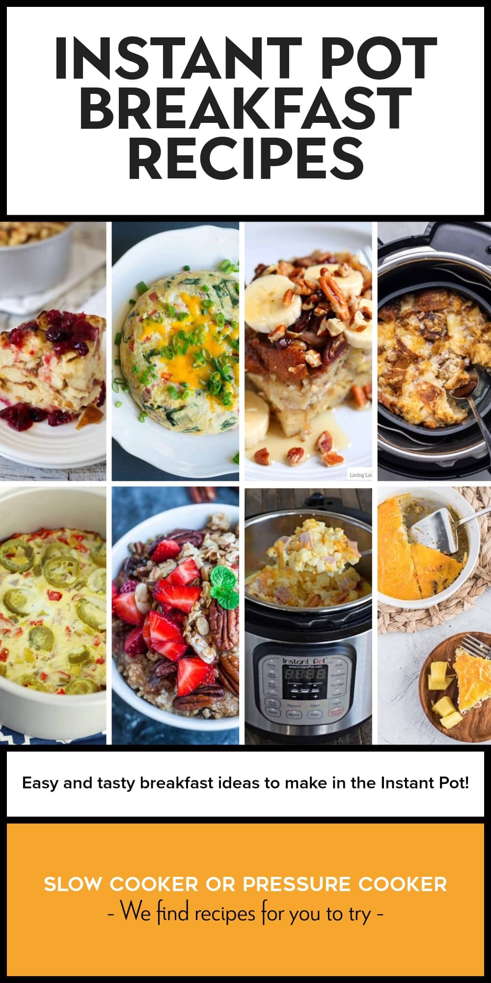Pinterest image of Instant Pot Breakfast Recipes